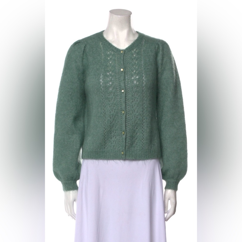 la maille sezane cardigan, green, size XS, mint condition